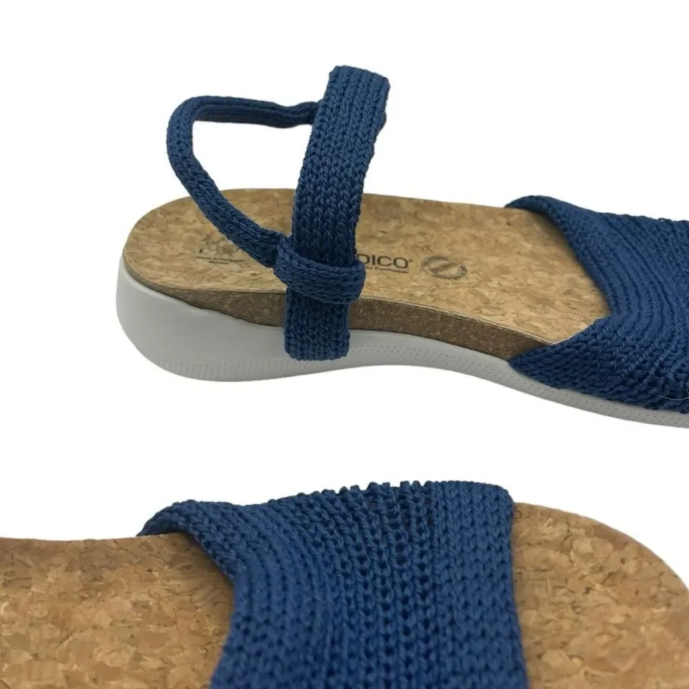 Fabulous Arcopedico Arenal Denim Sandals Shoes Cork Footbed Comfort Orthopedic - Picture 8 of 13